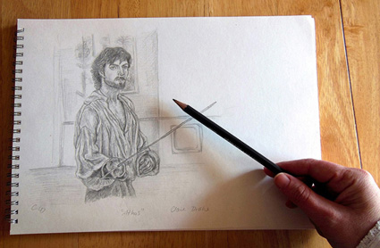 Drawing art by Claire Drake artist and designer