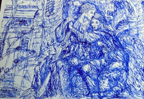 Love Among The Ruins Burne Jones drawing by Claire Drake