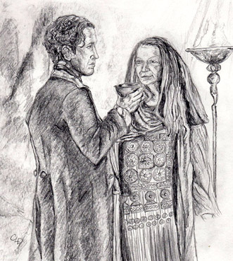 Ohila & The Doctor The Night of The Doctor art work by Claire Drake 