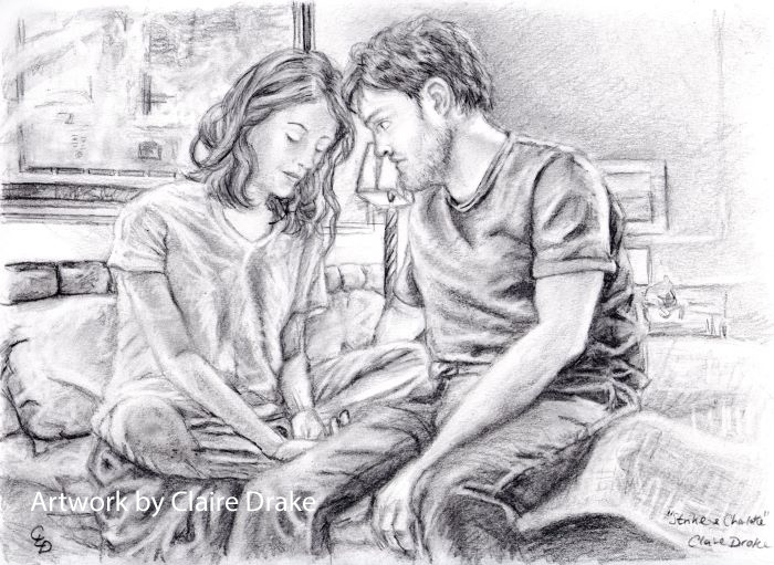 Graphite drawing art by Claire Drake Artist and Designer