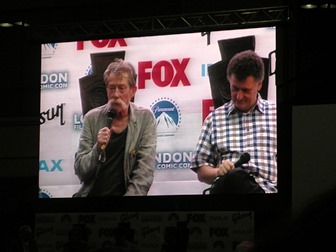 John Hurt and Steven Moffatt photo taken by Claire Drake