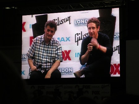 Steven Moffatt and Paul McGann photo taken by Claire Drake